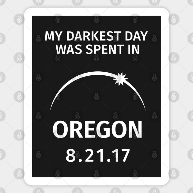 My Darkest Day Was Spent In Oregon Solar Eclipse Sticker by creativecurly